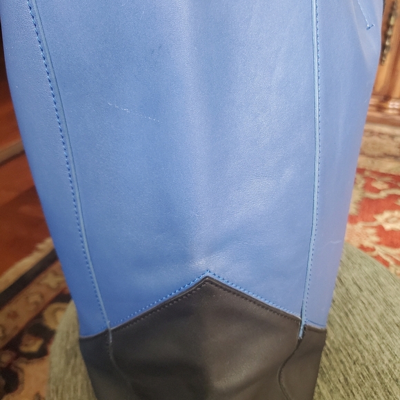 Celine lambskin leather tote.Blue and Black in color. - Picture 8 of 16